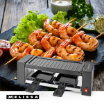 MELISSA Raclette / Gourmetsett | 2 personer | 400 W | 23 x 10 cm | Non-stick-belegg