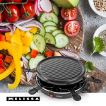 MELISSA Raclette/Gourmet-sett | 6 personer | 800 W | Ø 29 cm | Non-stick-belegg
