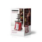 MELISSA Sjokoladefontene | 90 W | 32 cm | 3 metallnivåer | rød / hvit