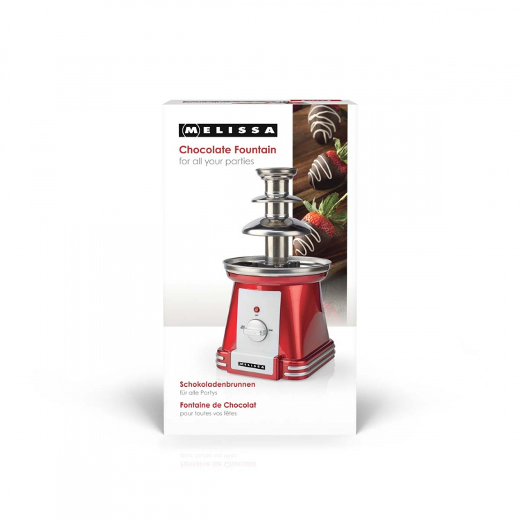 MELISSA Sjokoladefontene | 90 W | 32 cm | 3 metallnivåer | rød / hvit