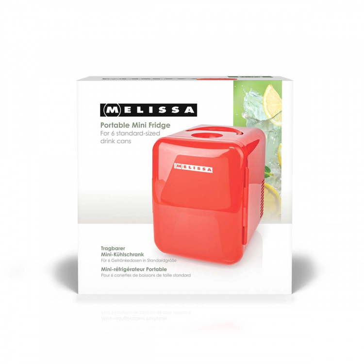 MELISSA Bærbart minikjøleskap | 6 bokser / 4 l kapasitet | 100-240 V / 12 V | Varme- / kjølefunksjon | Bærehåndtak | Rød MELISSA Bærbart minikjøleskap | 6 bokser / 4 l kapasitet | 100-240 V / 12 V | Varme- / kjølefunksjon | Bærehåndtak | Rød