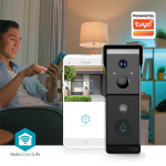 Nedis SmartLife Video Dør Telefon | Batteri drevet | 2x Full HD 1080p | Cloud Storage (valgfritt) / microSD (ikke inkludert) | IP54 | Med bevegelses sensor | Nattsyn | Sort