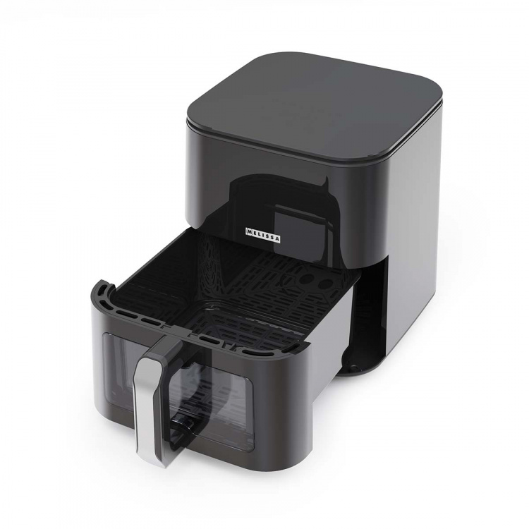 MELISSA Digital varmluftfryser XL | 5 l | 60 min timer | 8 forhåndsinnstillinger | visningsvindu | svart