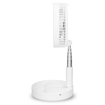 Trebs Bærbar, fleksibel bordvifte og 20 cm pidestallvifte med Li-ion-batteri Hvit