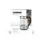 MELISSA Digital vannkoker | 1,7 l | 2200 W | Glass | 50/70/80/90/100 °C Forhåndsinnstillinger | 360° piruettfot | Skjult varmeelement | Strix®-kontroller | Hold-varm-funksjon | Beskyttelse mot tørrkoking MELISSA Digital vannkoker | 1,7 l | 2200 W | Glass | 50/70/80/90/100 °C Forhåndsinnstillinger | 360° piruettfot | Skjult varmeelement | Strix®-kontroller | Hold-varm-funksjon | Beskyttelse mot tørrkoking