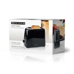 MELISSA Brødrister | 2 spor | 700 W | 6 bruningsnivåer | Avtakbart smuleskuff | Avbryt-funksjon | Svart