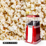 MELISSA Popcornmaskin | 60 g | 1200 W | 2 - 4 min | Rød/Hvit