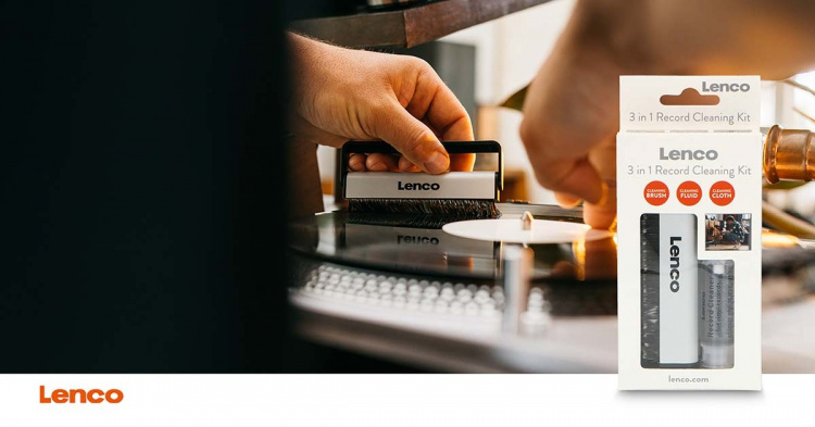 Lenco Antistatisk rengjøringsvæske og klut med børste