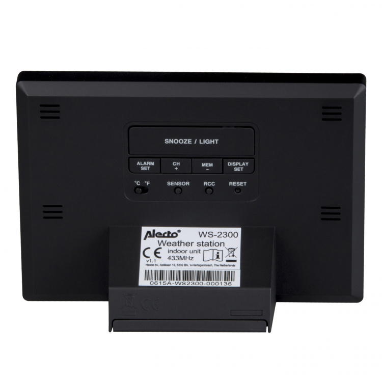 Alecto Værstasjon med trådløs sensor Svart