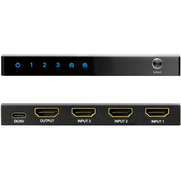 LogiLink HDMI-switch 3-portar HDMI 2.0 4K/60 Hz