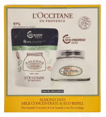 L\'Occitane Almond Milk Concentrate Duo Set 400 ml Milk Concentrate 200 ml/ Milk Concentrate Refill 200 ml