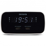 AIWA Klockradio Två alarm USB ladd-uttag Svart AIWA Klockradio Två alarm USB ladd-uttag Svart