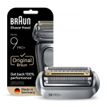 Braun Series 9 PRO+ elektrisk barbermaskin - ORIGINAL erstatningshode, 96M - Sølv