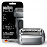 Braun Series 8 elektrisk barbermaskin - ORIGINAL erstatningshode, 83M - Sølv