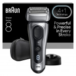Braun Series 8 elektrisk barbermaskin - SensoAdapt, ladestativ, 8617S - Sølv