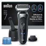 Braun Series 7 elektrisk barbermaskin - SmartCare Center +1-tilbehør - 72-G7200CC - Grå