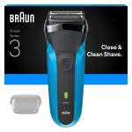 Braun Series 3 elektrisk barbermaskin, våt- og tørrbarbering, 310S - Blå Braun Series 3 elektrisk barbermaskin, våt- og tørrbarbering, 310S - Blå