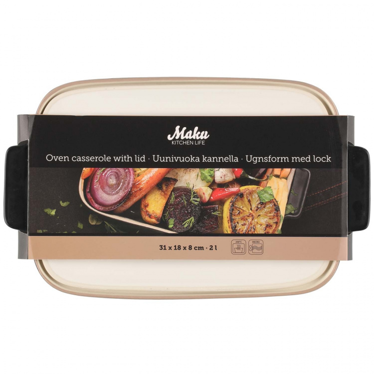 Maku Ugnsform keramik med lock 2 L Maku Ugnsform keramik med lock 2 L