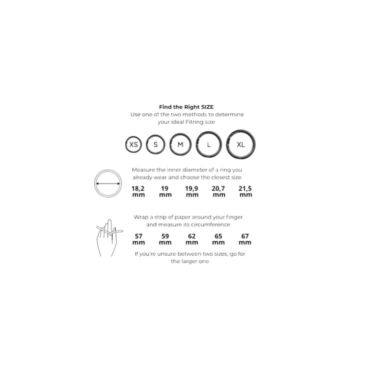 Fitpaddy Fitring Smart Ring med Display XS