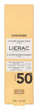 Lierac Paris Lierac Sunissime The Tinted Velvety Sun Fluid SPF50+ 40 ml Golden