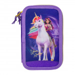 STOR Unicorn Academy - Fylt dobbelt pennal - 19,5 x 12,5 x 5 cm
