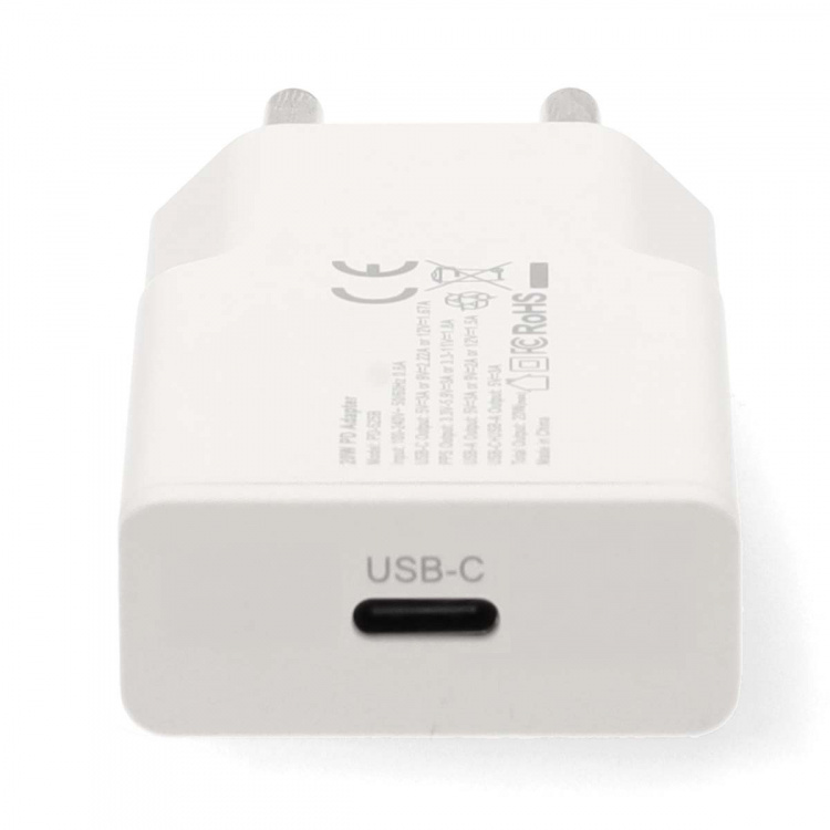 Nedis vegg lader | 20 W | GaN | PD3.0 | Hurtigladefunksjon | 1.67 A / 2.22 A / 3.0 A | Antall utganger: 1 | USB-C™ | Lightning 8-Pin (Løs) Kabel | 1.00 m | Automatisk Spenning Utvalg | Hvit