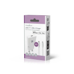 Nedis vegg lader | 20 W | GaN | PD3.0 | Hurtigladefunksjon | 1.67 A / 2.22 A / 3.0 A | Antall utganger: 1 | USB-C™ | Lightning 8-Pin (Løs) Kabel | 1.00 m | Automatisk Spenning Utvalg | Hvit