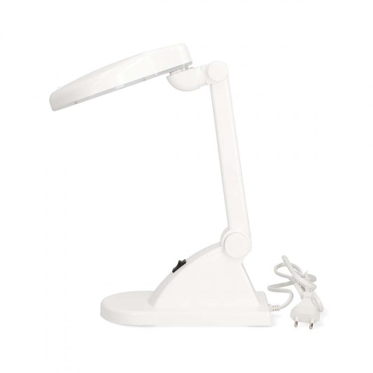 Nedis Forstørrelsesbordlampe | Linsestyrke: 3 + 12 Diopter | 6500 K | 6 W | 400 lm | Hvit