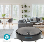 Nedis SmartLife Robot Støvsuger | Tilfeldig | Wi-Fi | Kapasitet Collection Reservoir: 0.6 l | Automatsik lading | Maksimal driftstid: 2 timer | Sort | Android™ / IOS