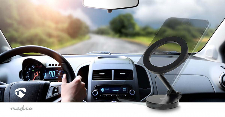 Nedis Smartphone bilmontering | Magnetisk | In-Car Window and Dashboard | Universal | Adjustable Angle / Full Motion Nedis Smartphone bilmontering | Magnetisk | In-Car Window and Dashboard | Universal | Adjustable Angle / Full Motion
