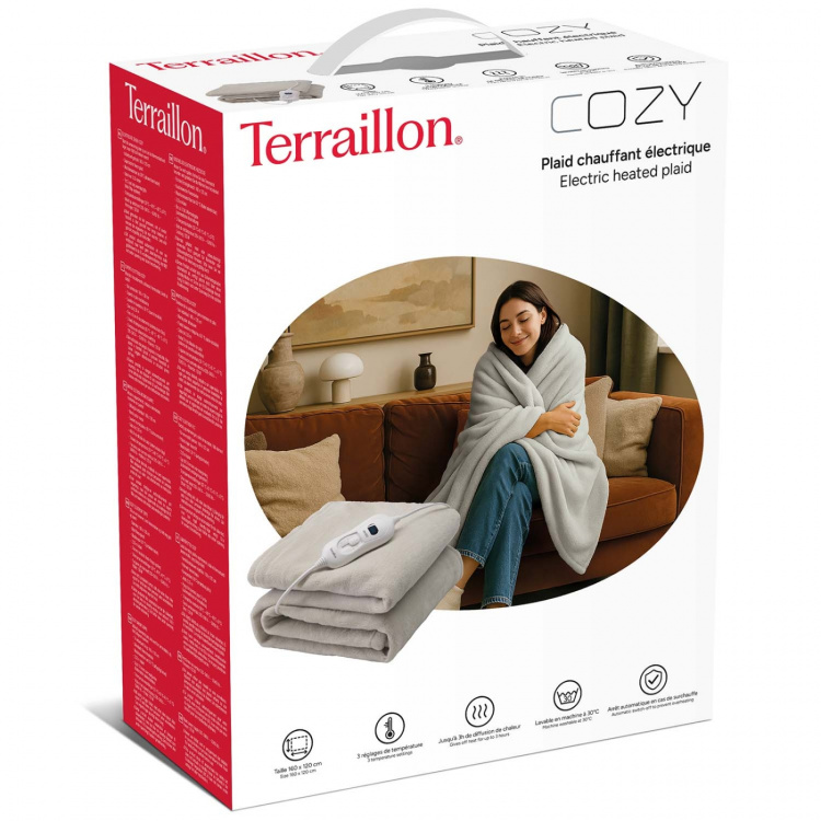 Terraillon Värmefilt Cozy 160x120cm Light Grey