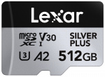 Lexar microSDXC Professional SILVER Plus UHS-I/U3/A2/4K R205/W150 (V30) - SILVER - 512 GB