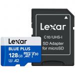Lexar MicroSDHC Blue Plus UHS-I med SD-adapter 128 GB