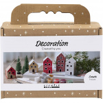 Mini Craft Kit Decoration - Houses - christmas colors (977825) Mini Craft Kit Decoration - Houses - christmas colors (977825)