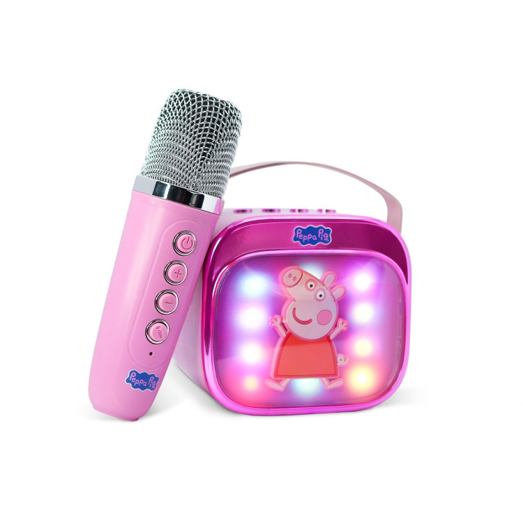 Peppa Pig Karaokehøyttaler med Mikrofon Peppa Gris Popsing LED