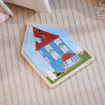 Moomin Puslespill 19 Pcs Wooden Framed Puzzle House