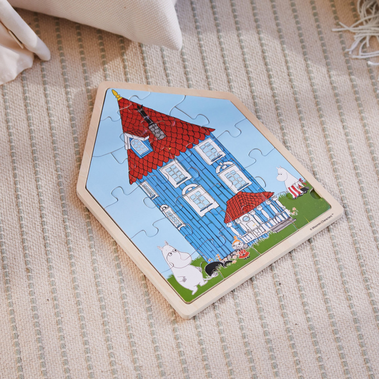 Moomin Puslespill 19 Pcs Wooden Framed Puzzle House
