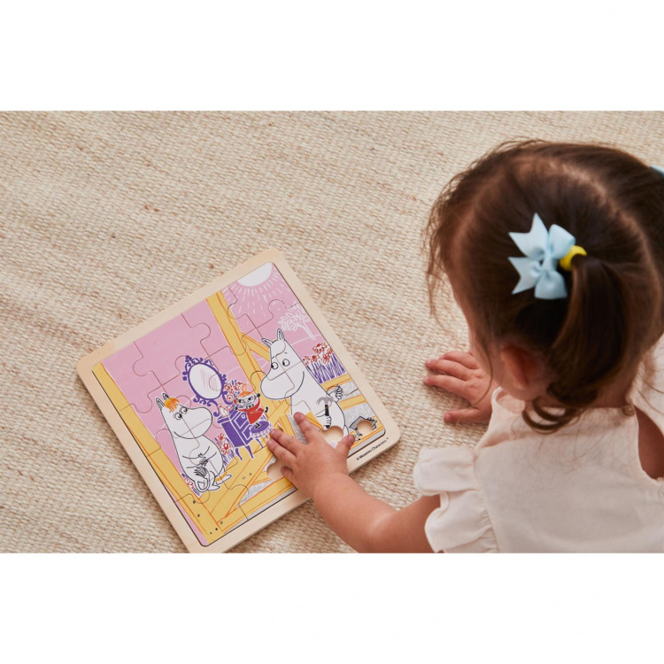 Moomin Puslespill 16 Pcs Wooden Puzzle Construction Fun