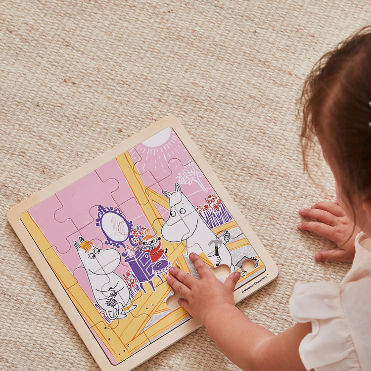 Moomin Puslespill 16 Pcs Wooden Puzzle Construction Fun