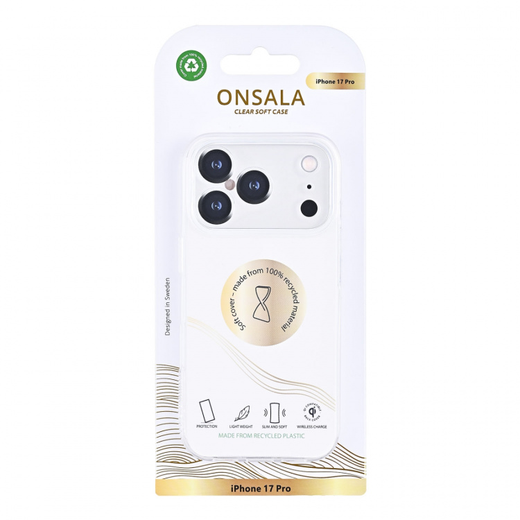 Onsala Mobildeksel Resirkulert TPU Transparent - iPhone 17 Pro