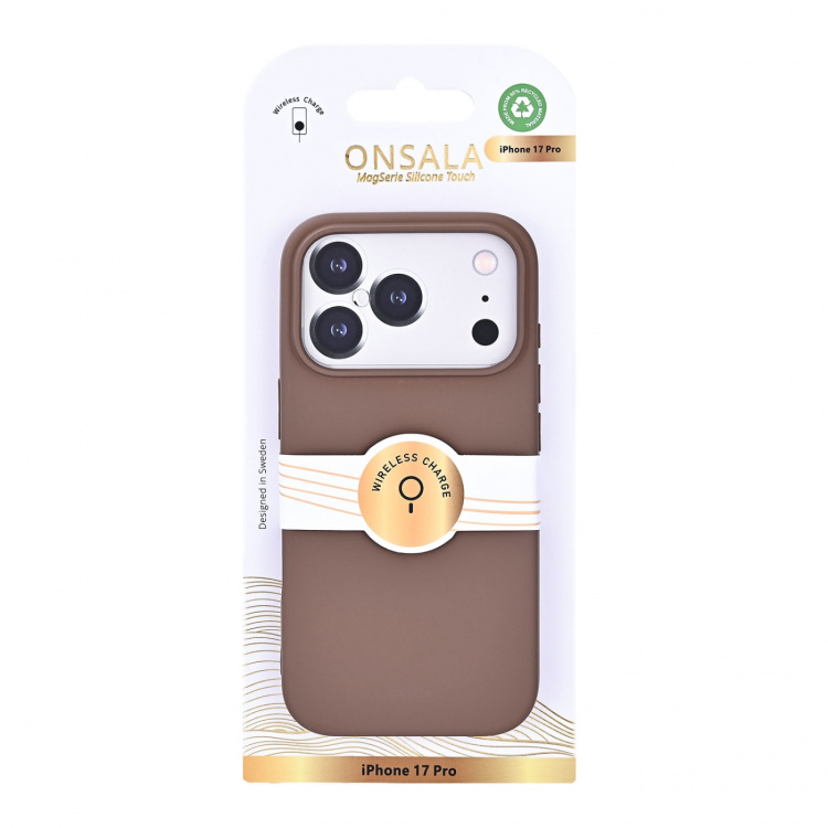 Onsala Mobildeksel med silikonsfølelse Chocolate - iPhone 17 Pro