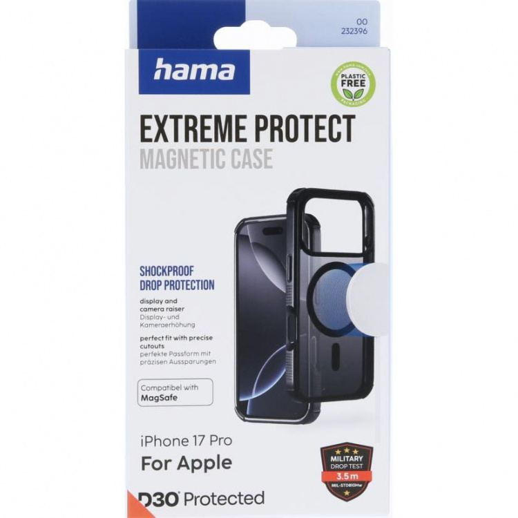 Hama Mobildeksel Extreme Protect iPhone 17 Pro MagCase Svart