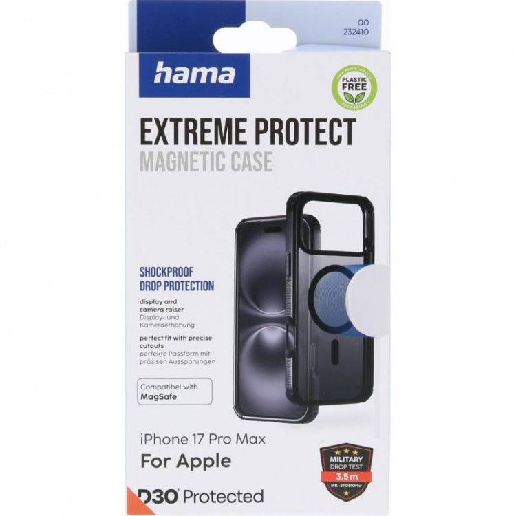 Hama Mobildeksel Extreme Protect iPhone 17 Pro Max MagCase Svart