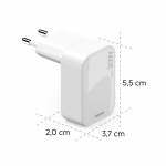 Hama Lader 1xUSB-C GaN PD 30W Rask Sammenleggbar Mini Hvit
