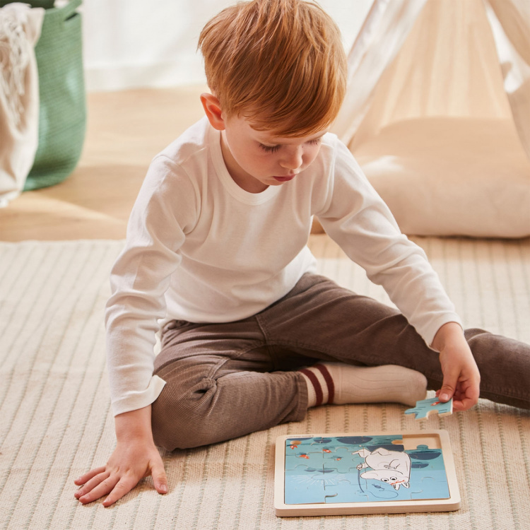 Moomin Puslespill 16 Pcs Wooden Puzzle Fishing