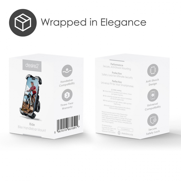 Desire2 Sykkelholder Ride Låsbar