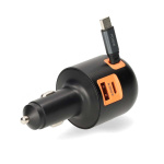 Nedis Billader | 60 W | 2.4 / 3.0 A | Antall utganger: 3 | Porttype: USB-A / USB-C™ | Uttrekkbar USB-C™-kabel | 0.70 m | Automatisk Spenning Utvalg