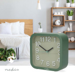 Nedis Analog Desk Alarm Clock | slumrefunksjon | Stille urverk | Grøn