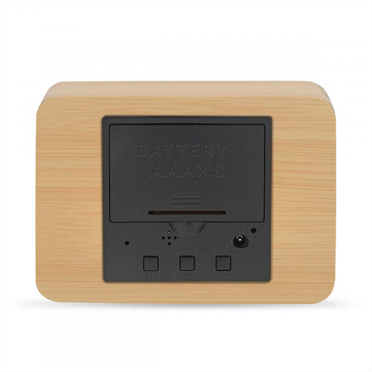 Nedis Digital Desk vekkerklokke | LED | Bakgrunnsbelysning | slumrefunksjon | Datovisning | Innendørs tempratur | Tre