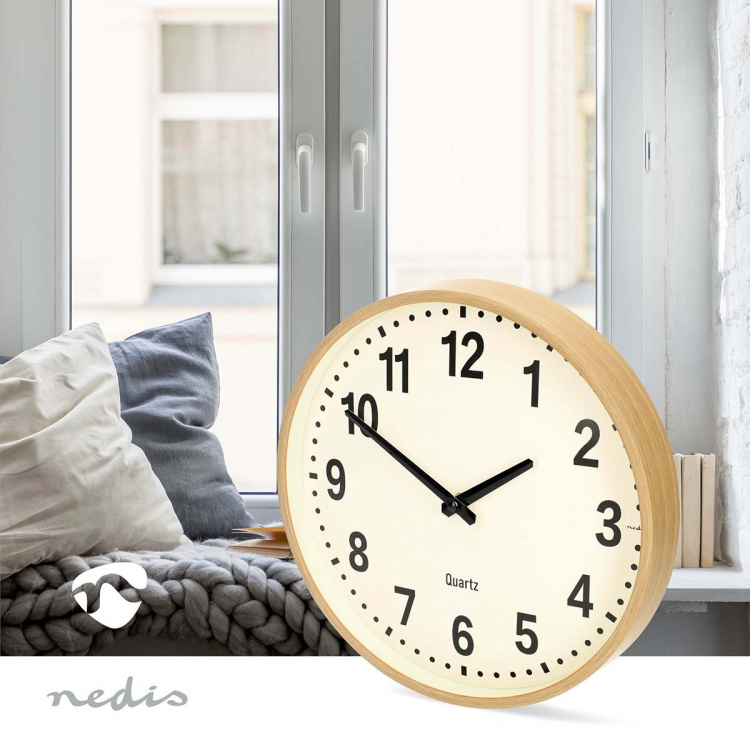 Nedis Veggur | Diameter: 300 mm | Tre | Stille bevegelse | Tre